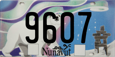 NU license plate 9607