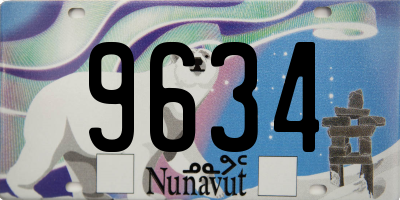 NU license plate 9634