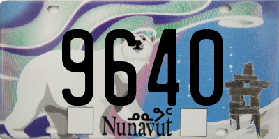 NU license plate 9640