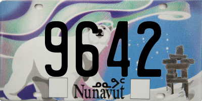 NU license plate 9642