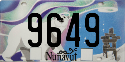 NU license plate 9649