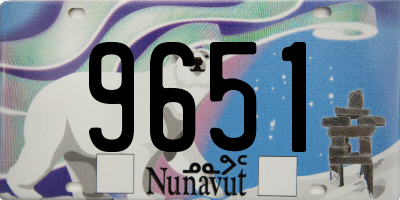 NU license plate 9651