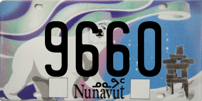 NU license plate 9660