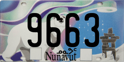 NU license plate 9663