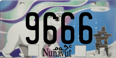 NU license plate 9666