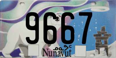 NU license plate 9667