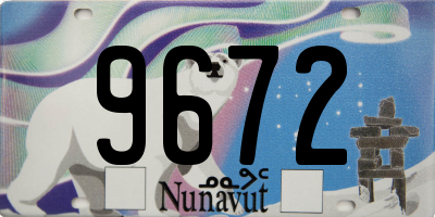 NU license plate 9672