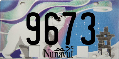 NU license plate 9673