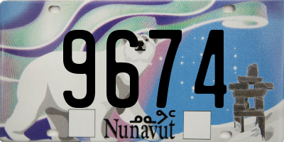 NU license plate 9674