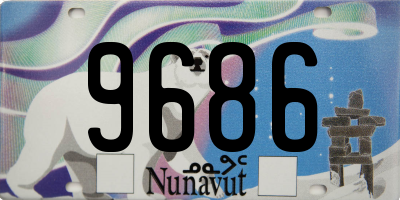 NU license plate 9686