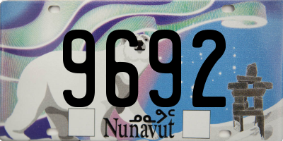 NU license plate 9692