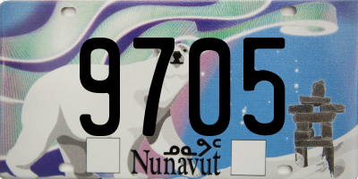 NU license plate 9705