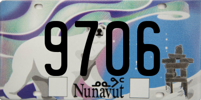 NU license plate 9706