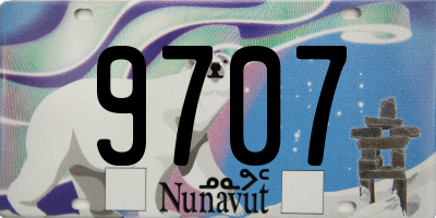 NU license plate 9707