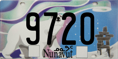 NU license plate 9720