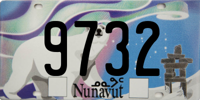 NU license plate 9732