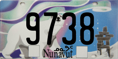 NU license plate 9738