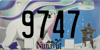 NU license plate 9747