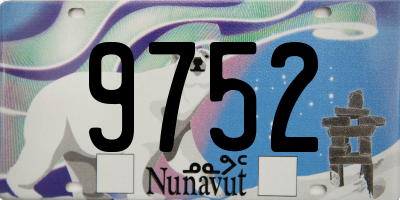 NU license plate 9752