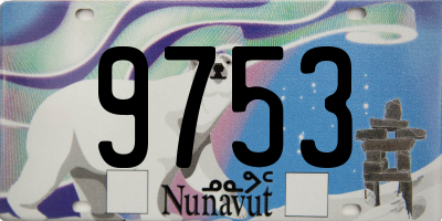 NU license plate 9753