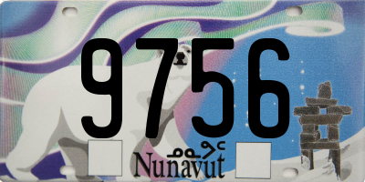 NU license plate 9756