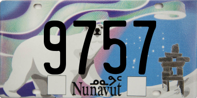 NU license plate 9757