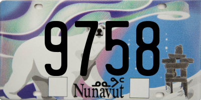 NU license plate 9758