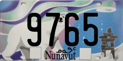 NU license plate 9765