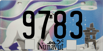 NU license plate 9783