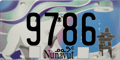 NU license plate 9786