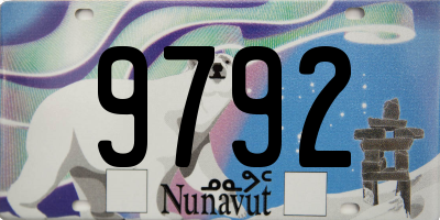 NU license plate 9792