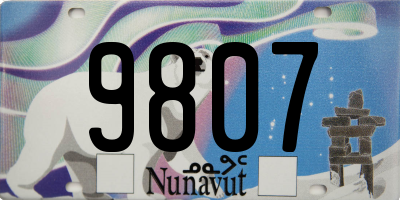 NU license plate 9807