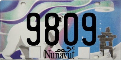 NU license plate 9809