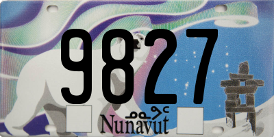 NU license plate 9827