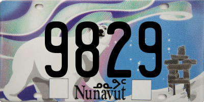 NU license plate 9829