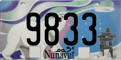 NU license plate 9833