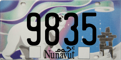 NU license plate 9835