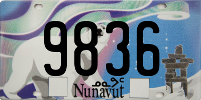 NU license plate 9836