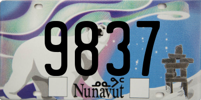 NU license plate 9837