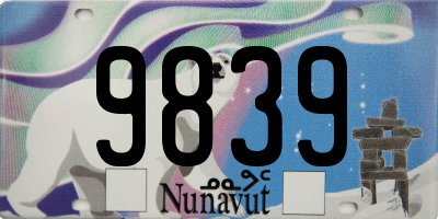 NU license plate 9839