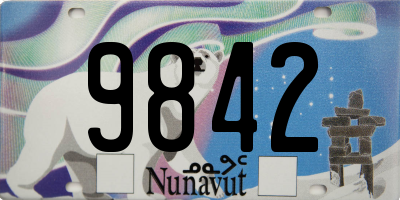 NU license plate 9842