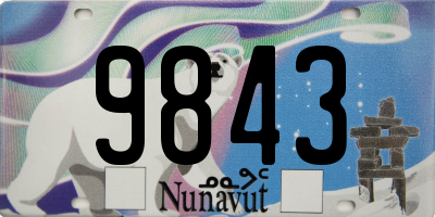 NU license plate 9843