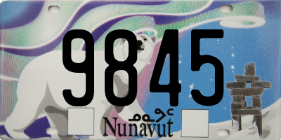 NU license plate 9845