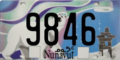 NU license plate 9846