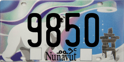 NU license plate 9850