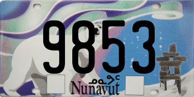 NU license plate 9853