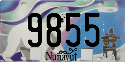 NU license plate 9855