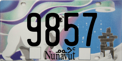 NU license plate 9857