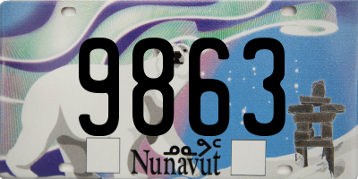 NU license plate 9863