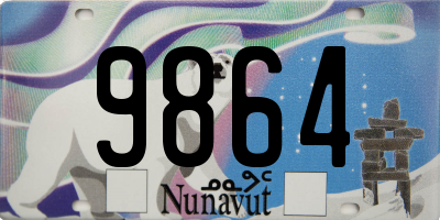 NU license plate 9864